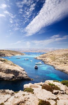 The  Blue Lagoon in Comino, Malta