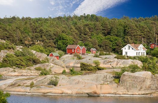 A typical house on the coast of norway