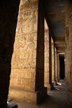 covered walk in a egyptian temple
