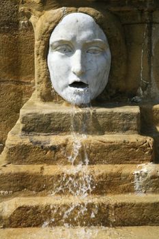 mask with water come out its mouth