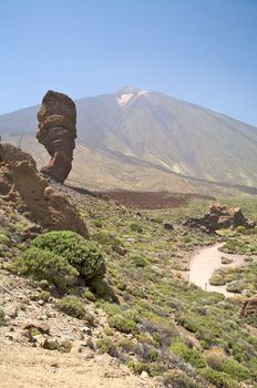 famous volcanic rocks by name garcia near teide volcano in spain