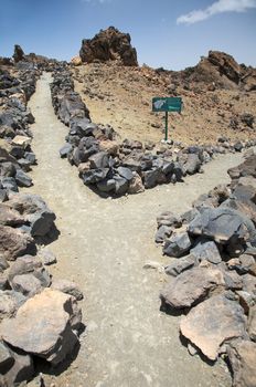 crosspaths near teide volcano in tenerife spain