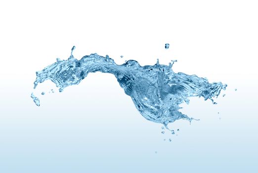 Splashing water abstract background isolated on white with clipping path