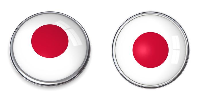 button style banner in 3D of Japan