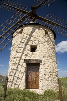 brown stone mill in belmonte village spain