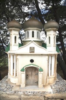 little church model very common in crete island greece