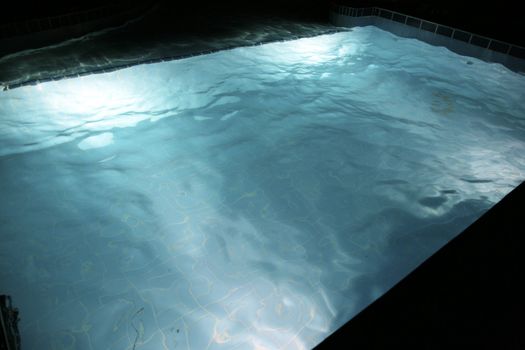 night pool with subwater lights