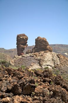 famous volcanic rocks by name garcia near teide volcano in spain