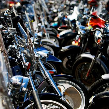 Custom motorcycles at Sturgis motorcycle Rally in South Dakota, USA      