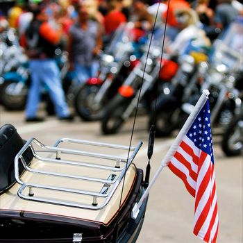 Custom motorcycles at Sturgis motorcycle Rally in South Dakota, USA      