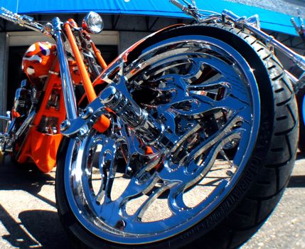 Custom motorcycles at Sturgis motorcycle Rally in South Dakota, USA      