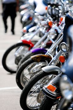 Custom motorcycles at Sturgis motorcycle Rally in South Dakota, USA      