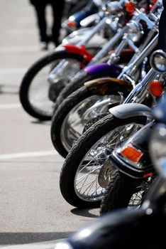 Custom motorcycles at Sturgis motorcycle Rally in South Dakota, USA      