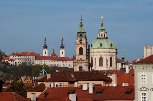 St Nikolas church, one of the most important buildings of baroque Prague. Prague, Czech republic, Europe.
