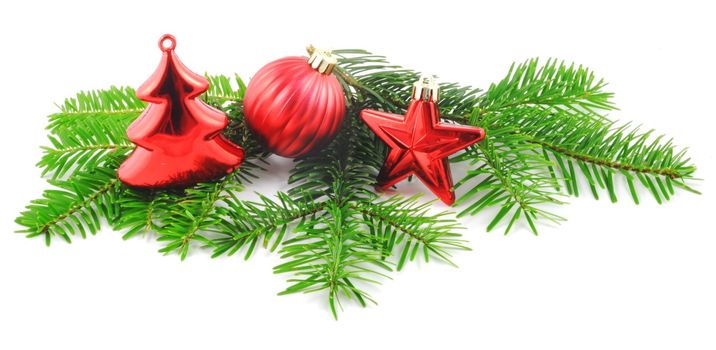christmas holiday decoration with red and green colors