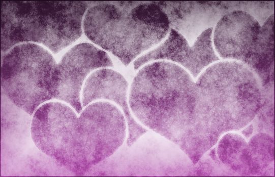 Love Laid Out as a Heart Background
