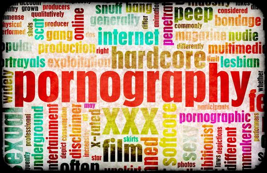 Pornography Adult XXX Content as Grunge Abstract