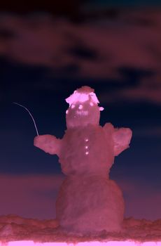 Abstract shot of the snowman