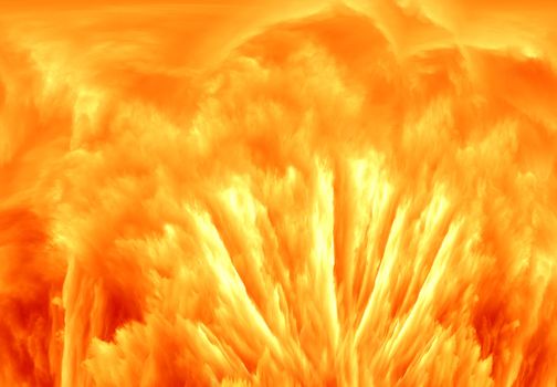 Abstract image of the explosion