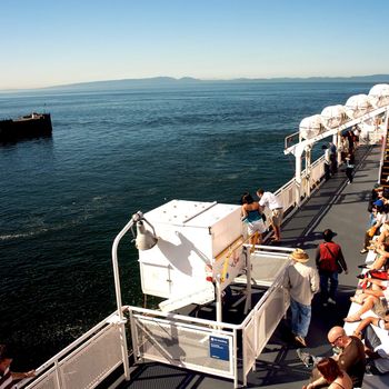 Ferry ride from Vancouver to Victoria through the vancouver islands