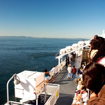 Ferry ride from Vancouver to Victoria through the vancouver islands