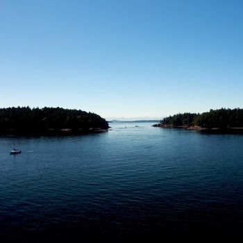 Ferry ride from Vancouver to Victoria through the vancouver islands