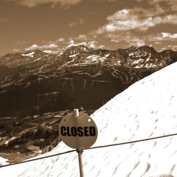 Summit of Whistler Mountain at summertime