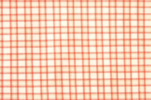 cotton canvas with grid, red and white