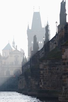 The oldest preserved Prague bridge, founded by Charles IV in 1357. It was built after the  Petr Parler´s design in the High Gothic style. Its construction finished in 1402. The length is 515 m, the width 10 m. 
Prague, Czech republic, Europe.