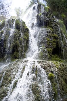 waterfall at monasterio de piedra saragossa aragon spain