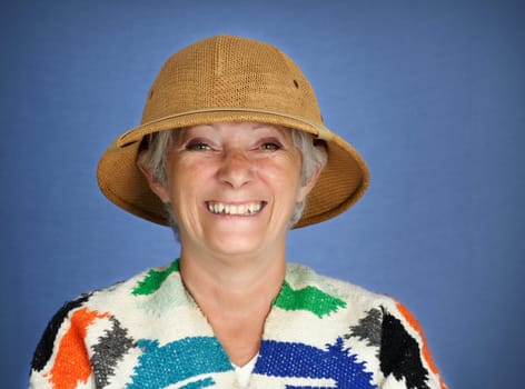 mature caucasian woman smiling