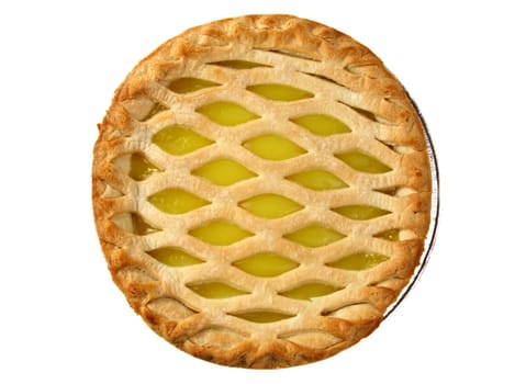 lemon pie isolated on white