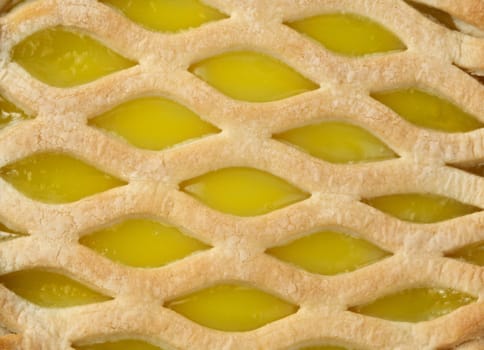 closeup on lemon pie texture