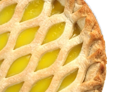 lemon pie isolated on white