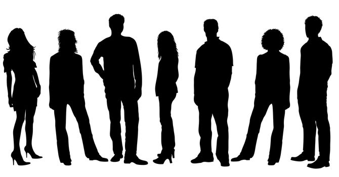 Young People Silhouettes