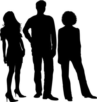 Young People Silhouettes