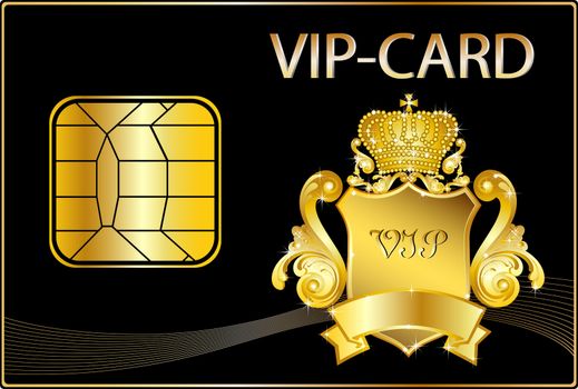 VIP Card wit a golden crest