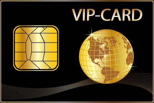 VIP Card with a golden Globe