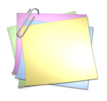 Blank Memo with Paper Clip