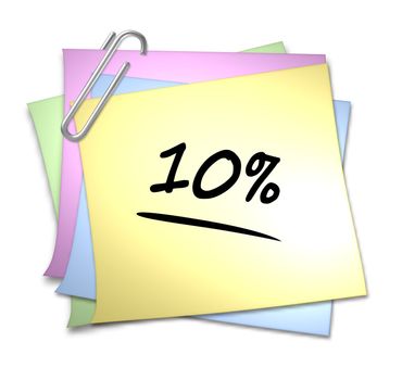 Memo with Paper Clip - 10 %