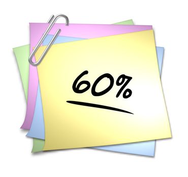 Memo with Paper Clip - 60 %