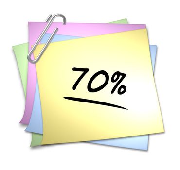 Memo with Paper Clip - 70 %