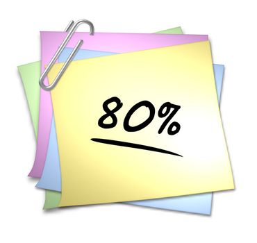 Memo with Paper Clip - 80 %