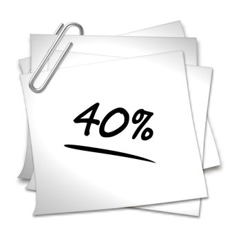 Memo with Paper Clip - 40 %