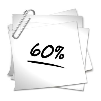 Memo with Paper Clip - 60 %