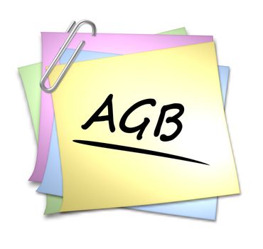 German Memo with Paper Clip - AGB