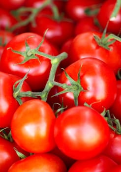 Fresh tomatoes on street market for sale