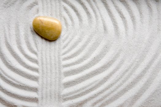 A stone in a Oriental style rock garden