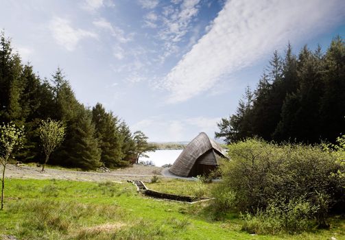 A viking storage building for boats and goods