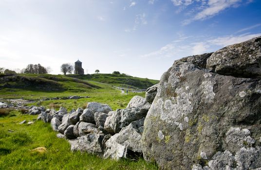 A very old stone wall in rural Norway